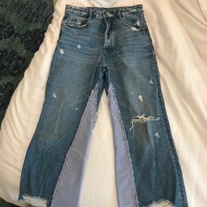 Zara high rise culotte jeans